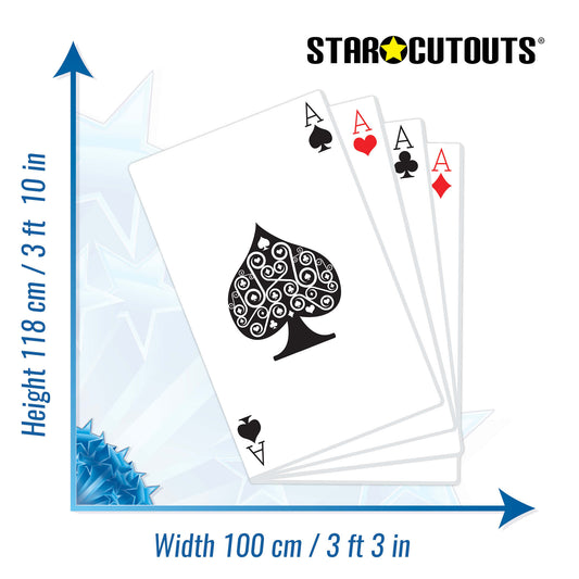 Hand of Playing Cards Large Display Cardboard Cutout