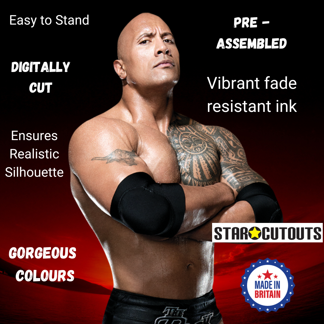 The Rock Arms Folded Dwayne Johnson Cardboard Cutout Lifesize - mycardboardcutout