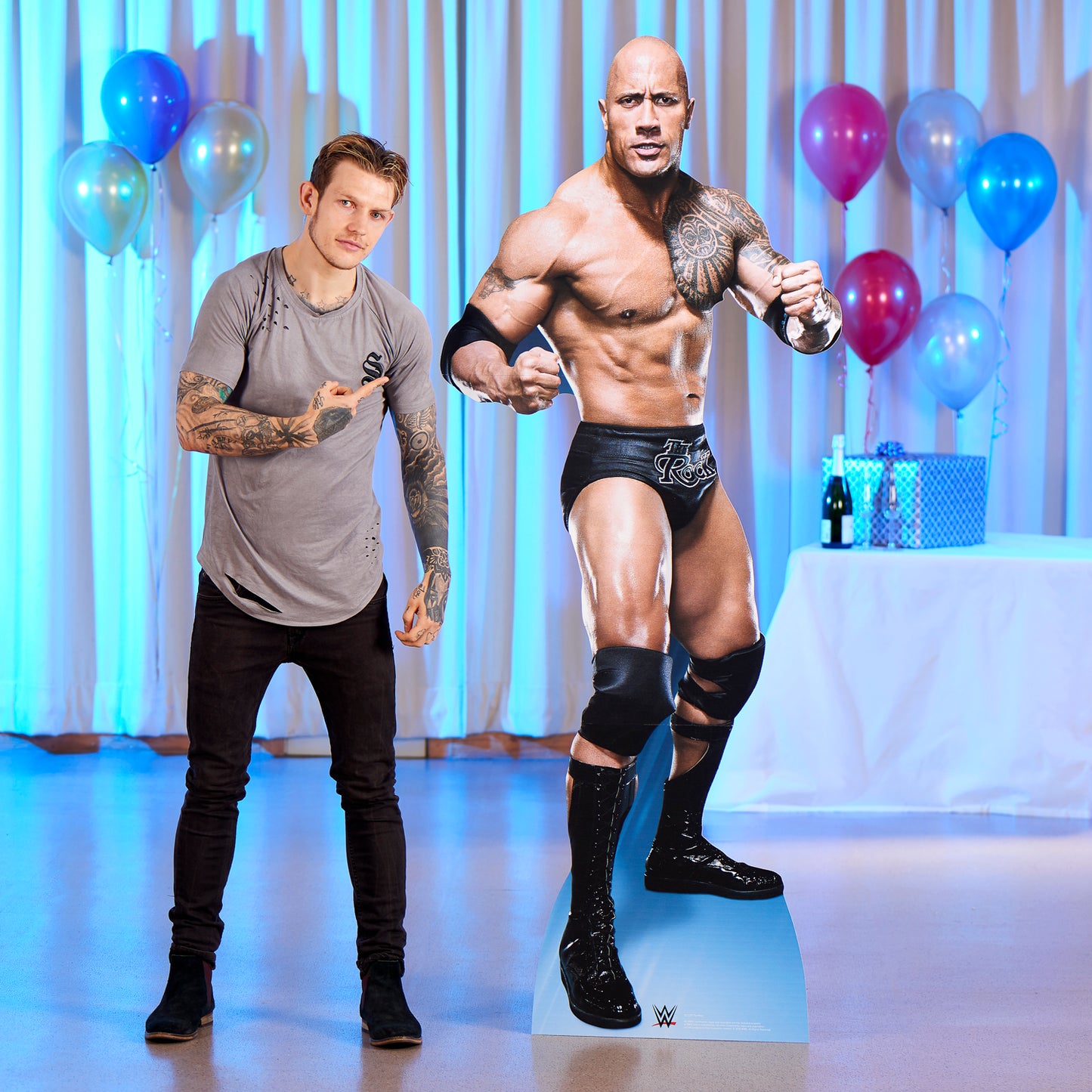 The Rock Dwayne Johnson WWE Cardboard Cutout Lifesize - mycardboardcutout