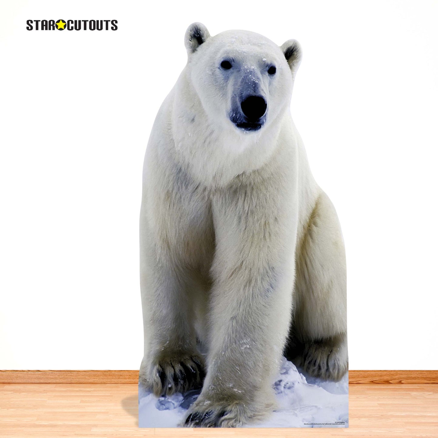 Polar Bear Artic Theme Animal Cardboard Cutout Height 185cm Width 96cm - mycardboardcutout