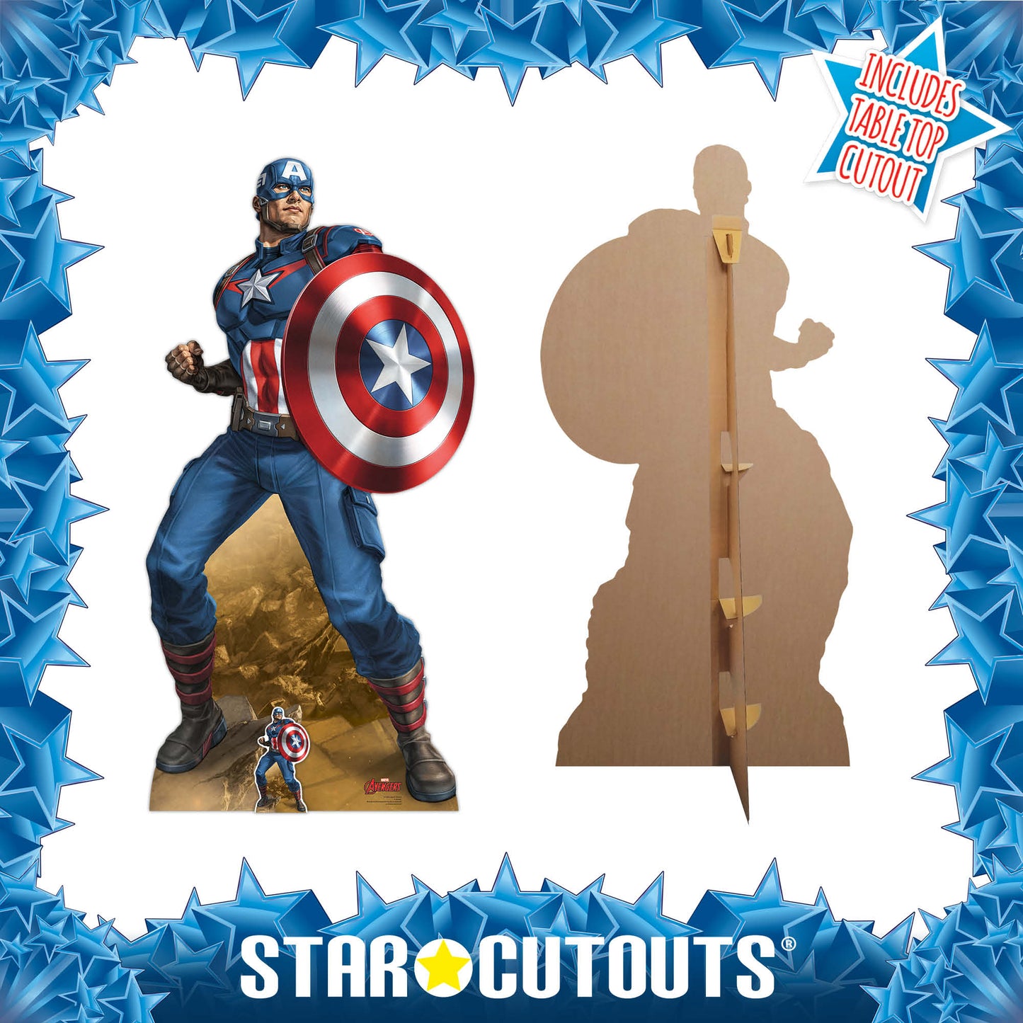 Captain America Earths Mightiest Hero  Cardboard Cut Out Height 184cm