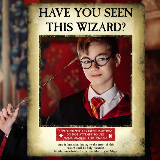 Harry Potter Wanted Poster Gold Selfie Frame Cardboard Cutout - mycardboardcutout