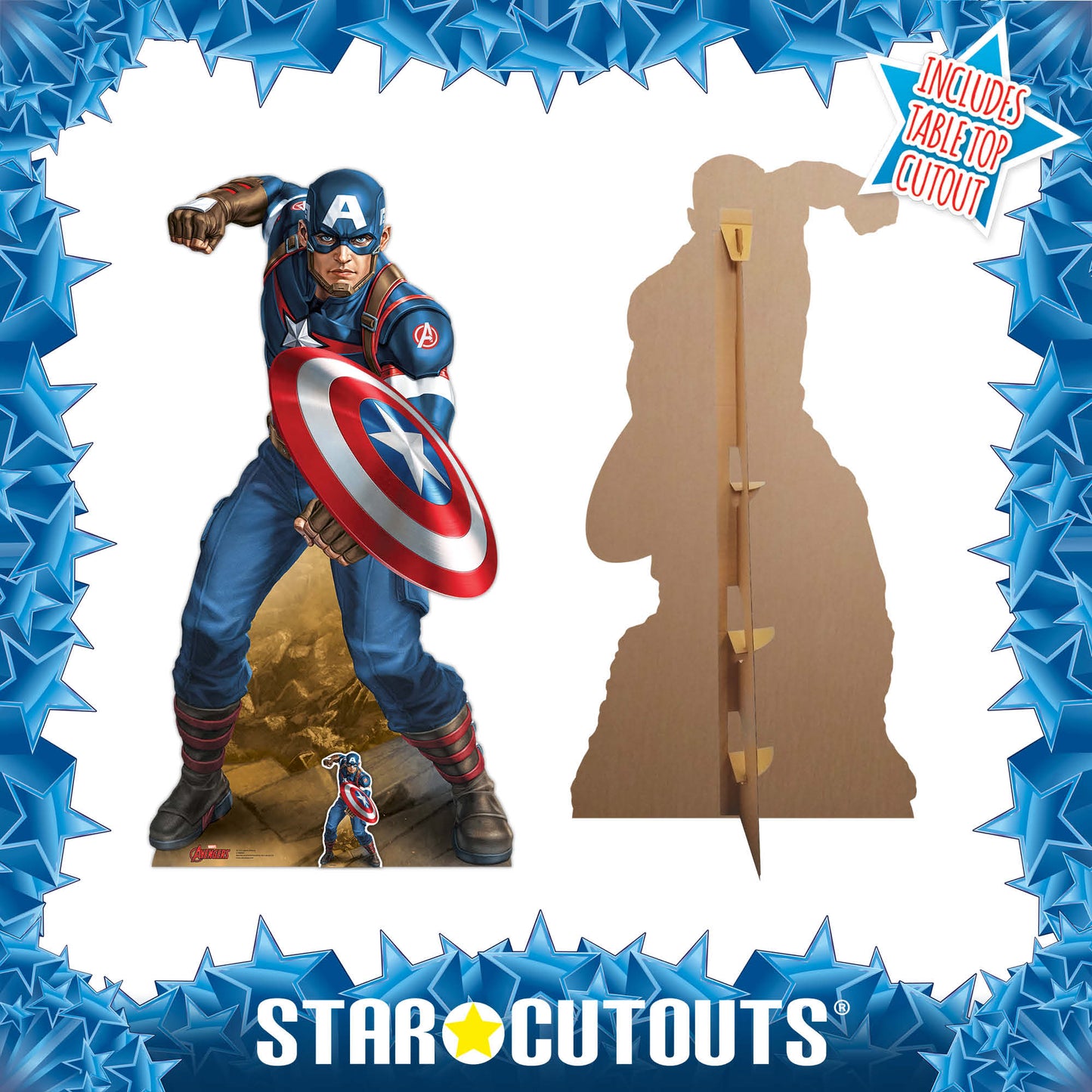 Captain America Avengers Marvel  Cardboard Cut Out Height 183cm