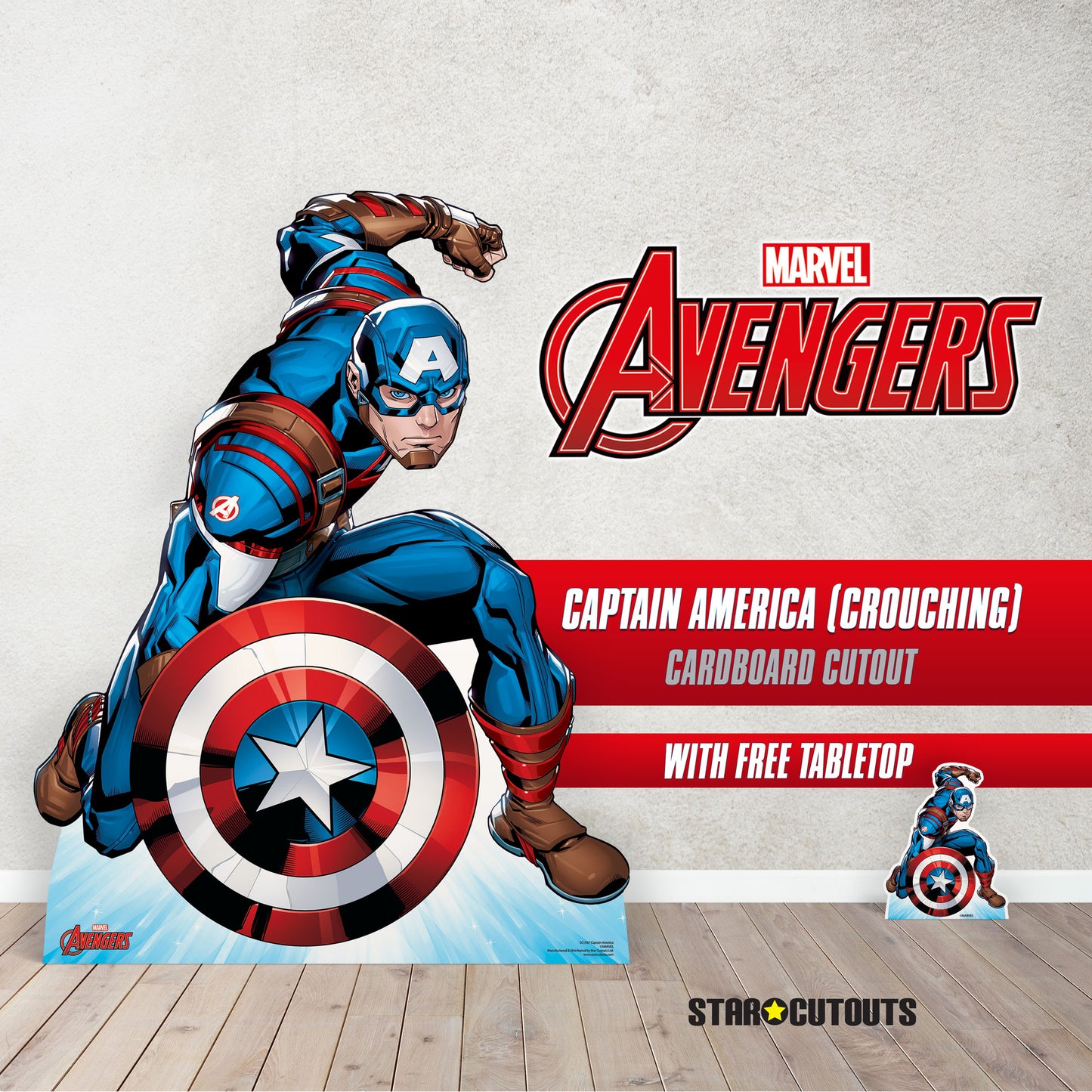 Captain America First Avenger Cardboard Cut Out Height 131cm