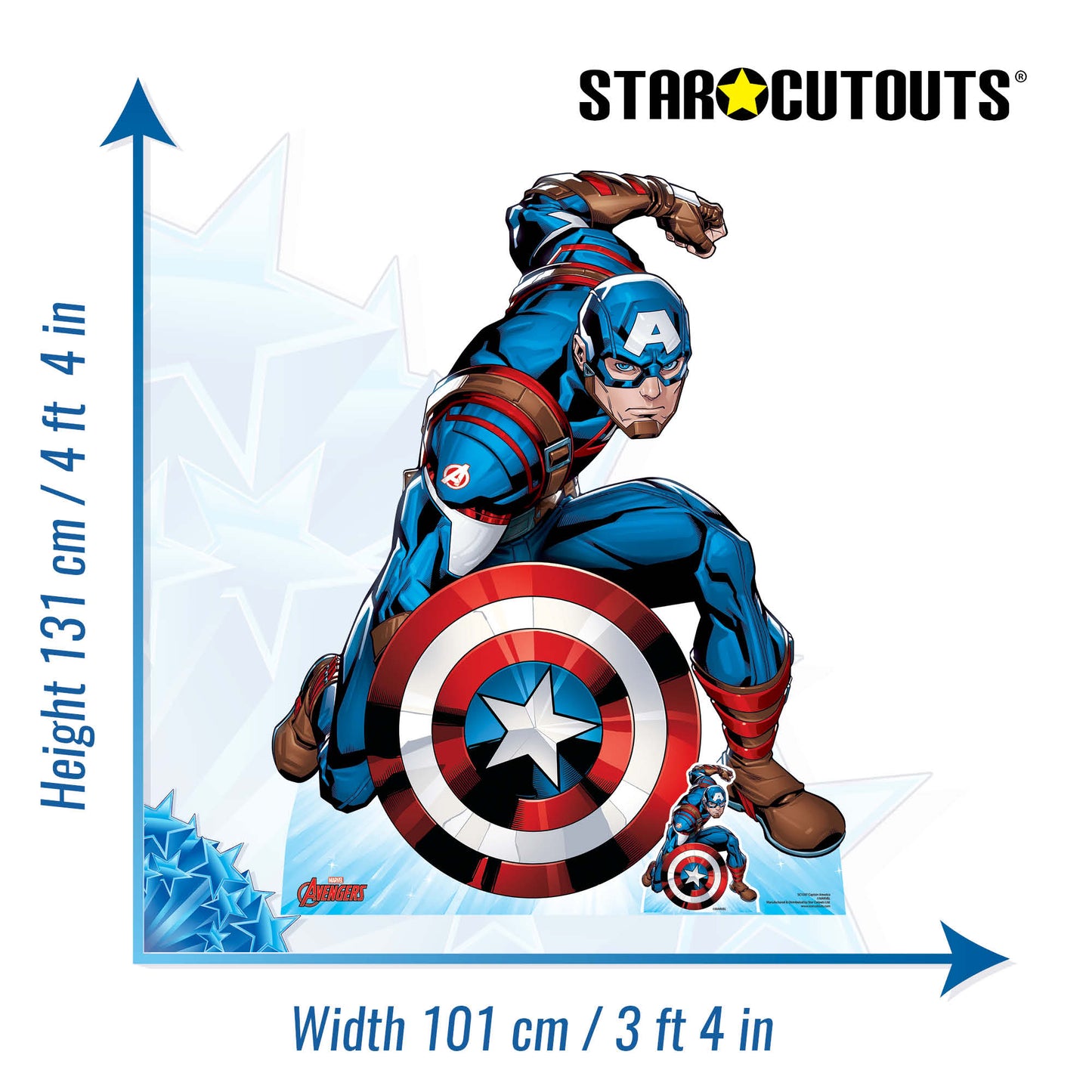 Captain America First Avenger Cardboard Cut Out Height 131cm