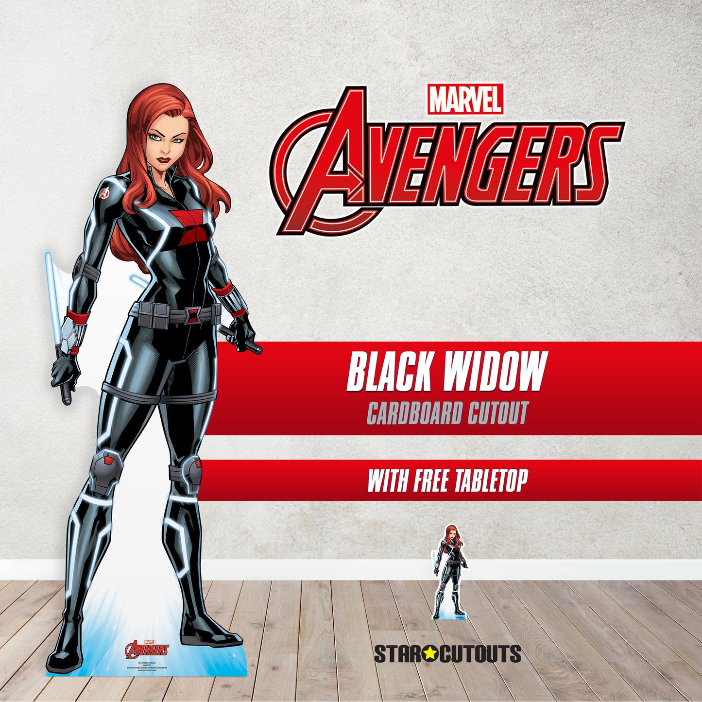 SC1603 Black Widow Tell Me Everything Cardboard Cutout With Mini Height 165cm