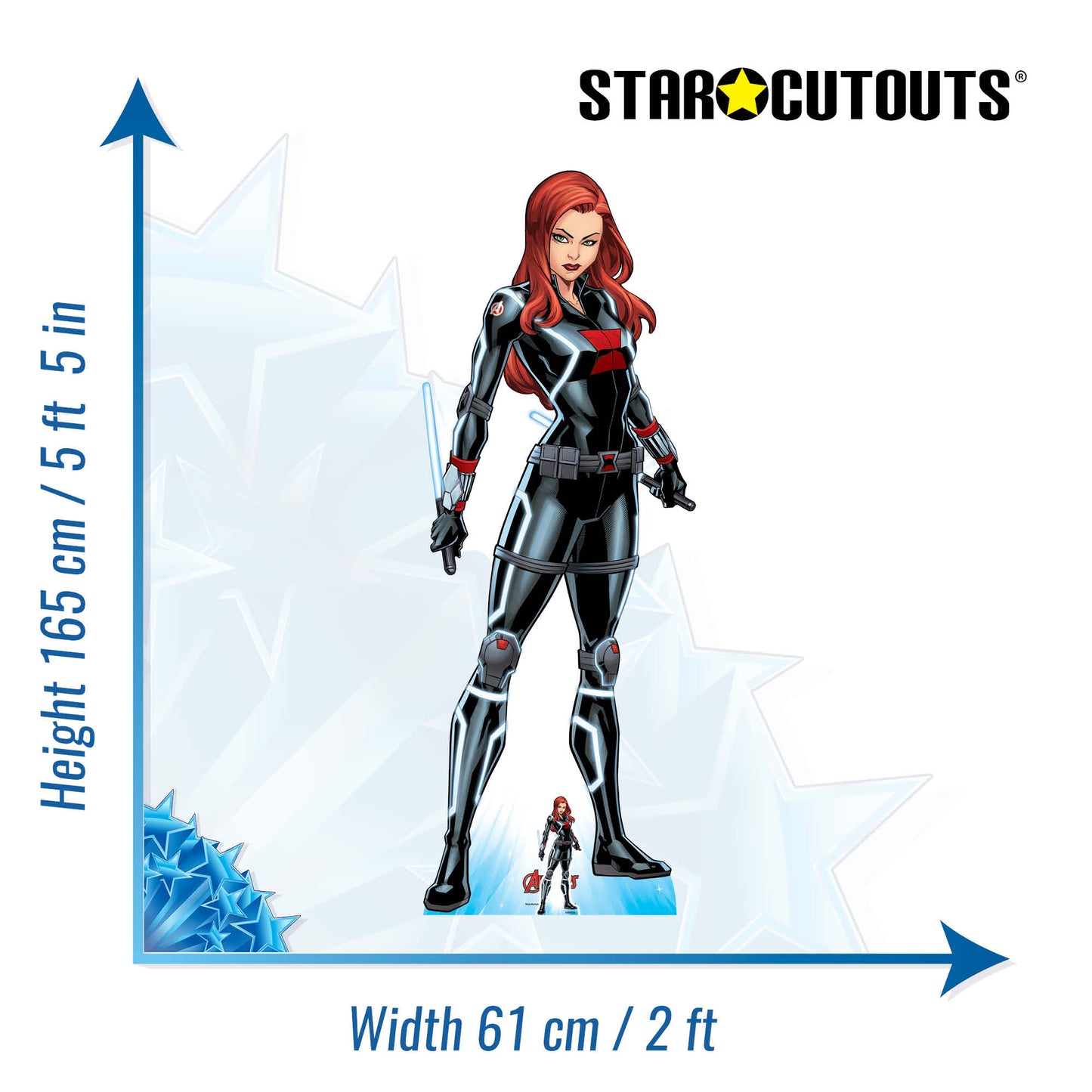 SC1603 Black Widow Tell Me Everything Cardboard Cutout With Mini Height 165cm