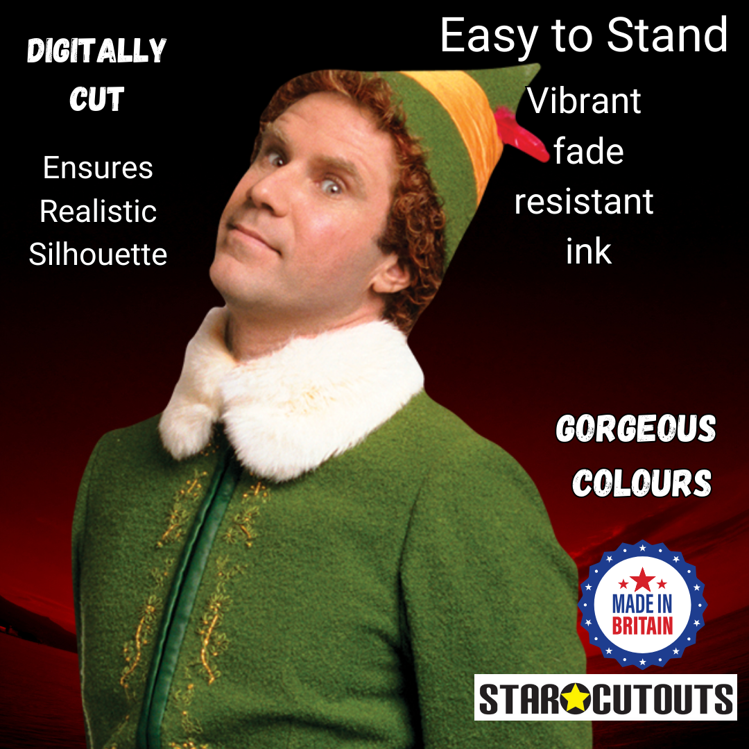 Buddy Elf Waiting For Christmas Cardboard Cutout - mycardboardcutout
