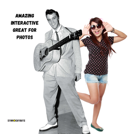 Elvis Presley Guitar Cool Pose Cardboard Cutout - mycardboardcutout
