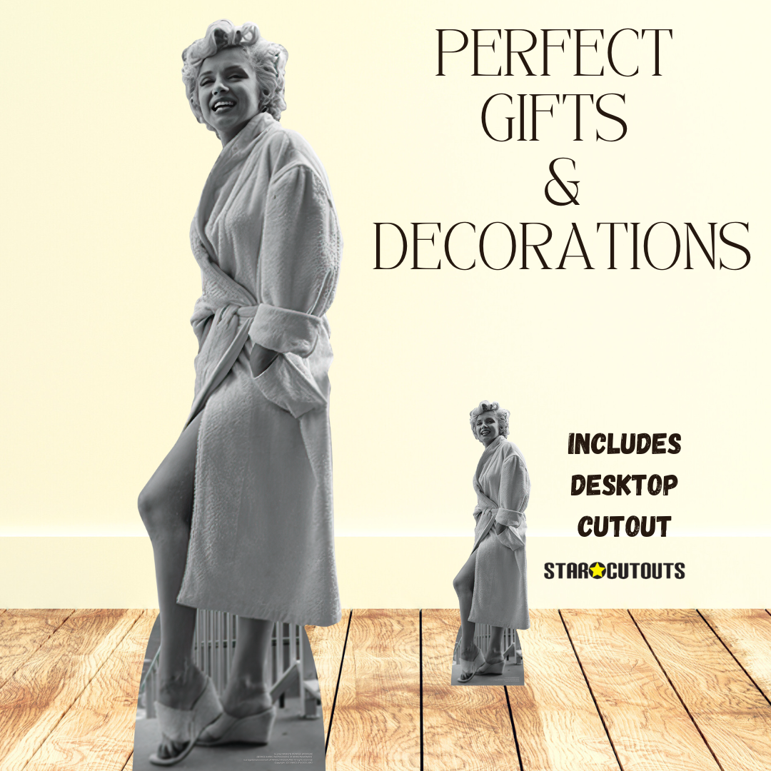 SC2382 Marilyn Monroe Bathrobe Cardboard Cut Out Height 176cm - mycardboardcutout