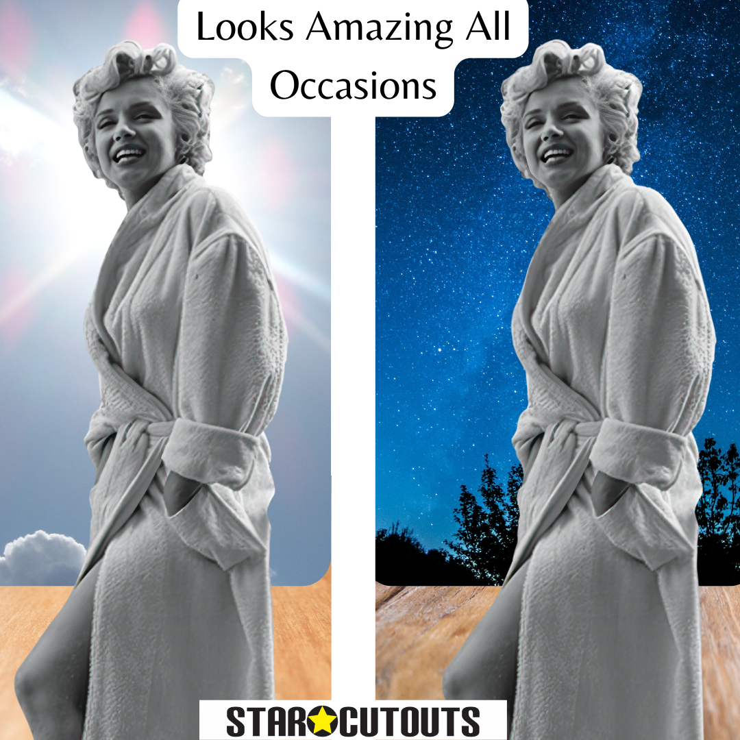 SC2382 Marilyn Monroe Bathrobe Cardboard Cut Out Height 176cm - mycardboardcutout