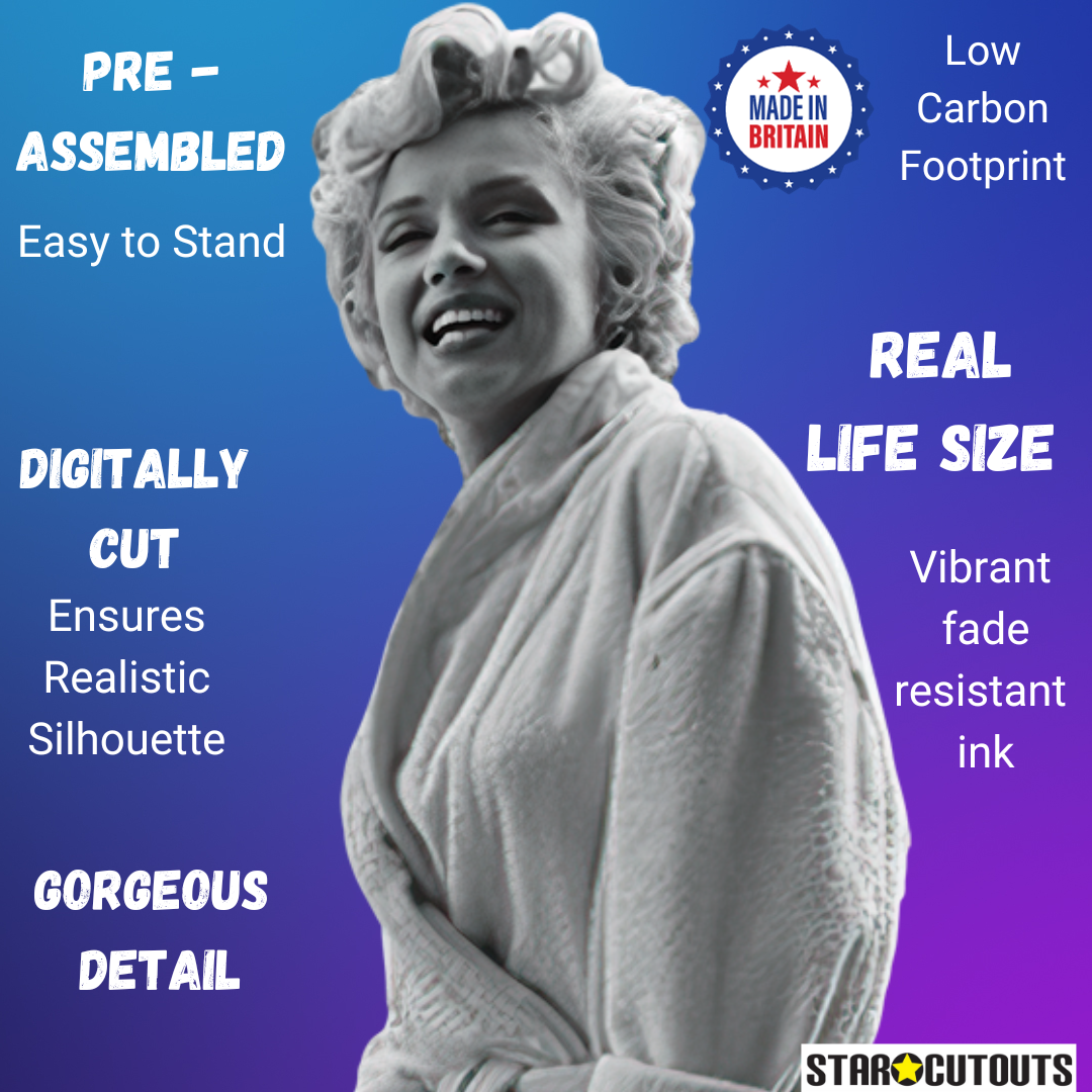 SC2382 Marilyn Monroe Bathrobe Cardboard Cut Out Height 176cm - mycardboardcutout