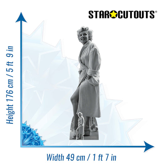 SC2382 Marilyn Monroe Bathrobe Cardboard Cut Out Height 176cm - mycardboardcutout