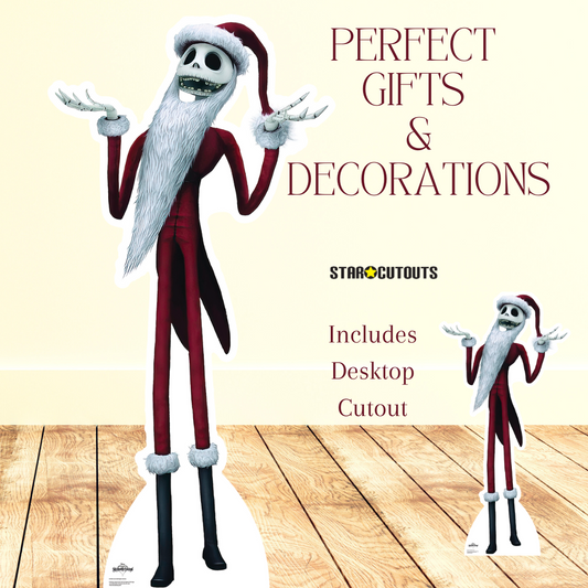 Jack Skellington Santa Suit The Nightmare Before Christmas Cardboard Cutout Lifesize