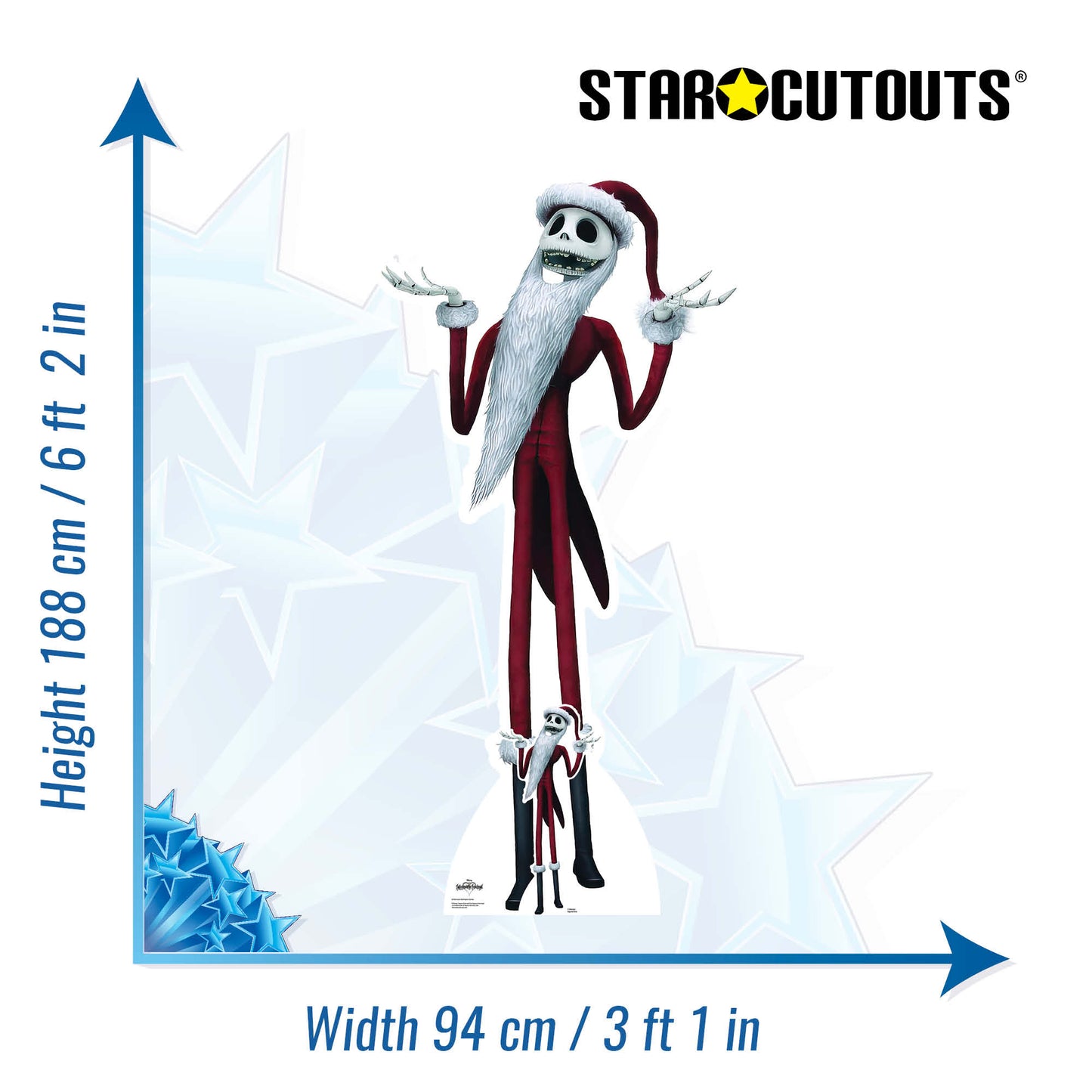 Jack Skellington Santa Suit The Nightmare Before Christmas Cardboard Cutout Lifesize