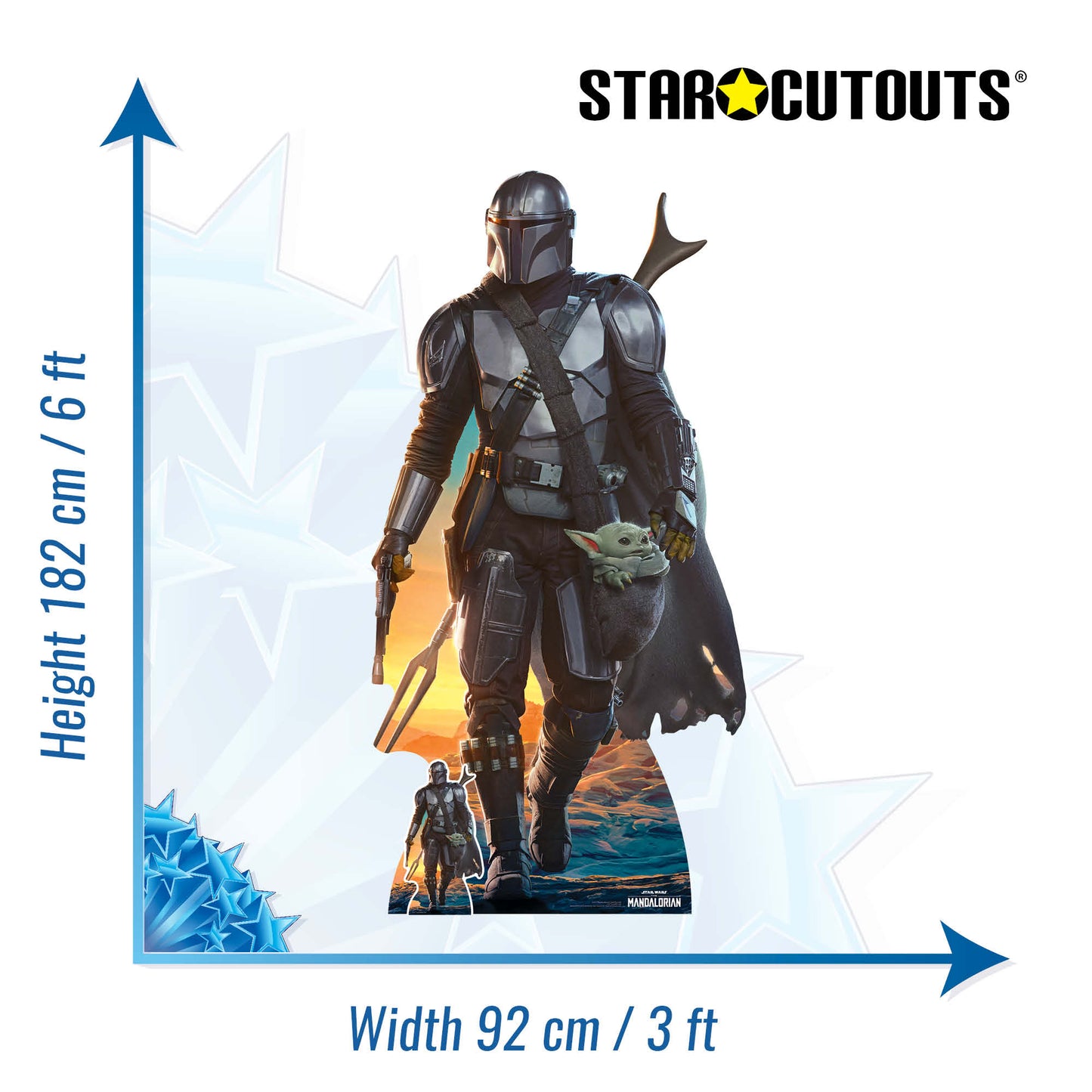 SC4177 The Mandalorian and The Child Cardboard Cut Out Height 182cm