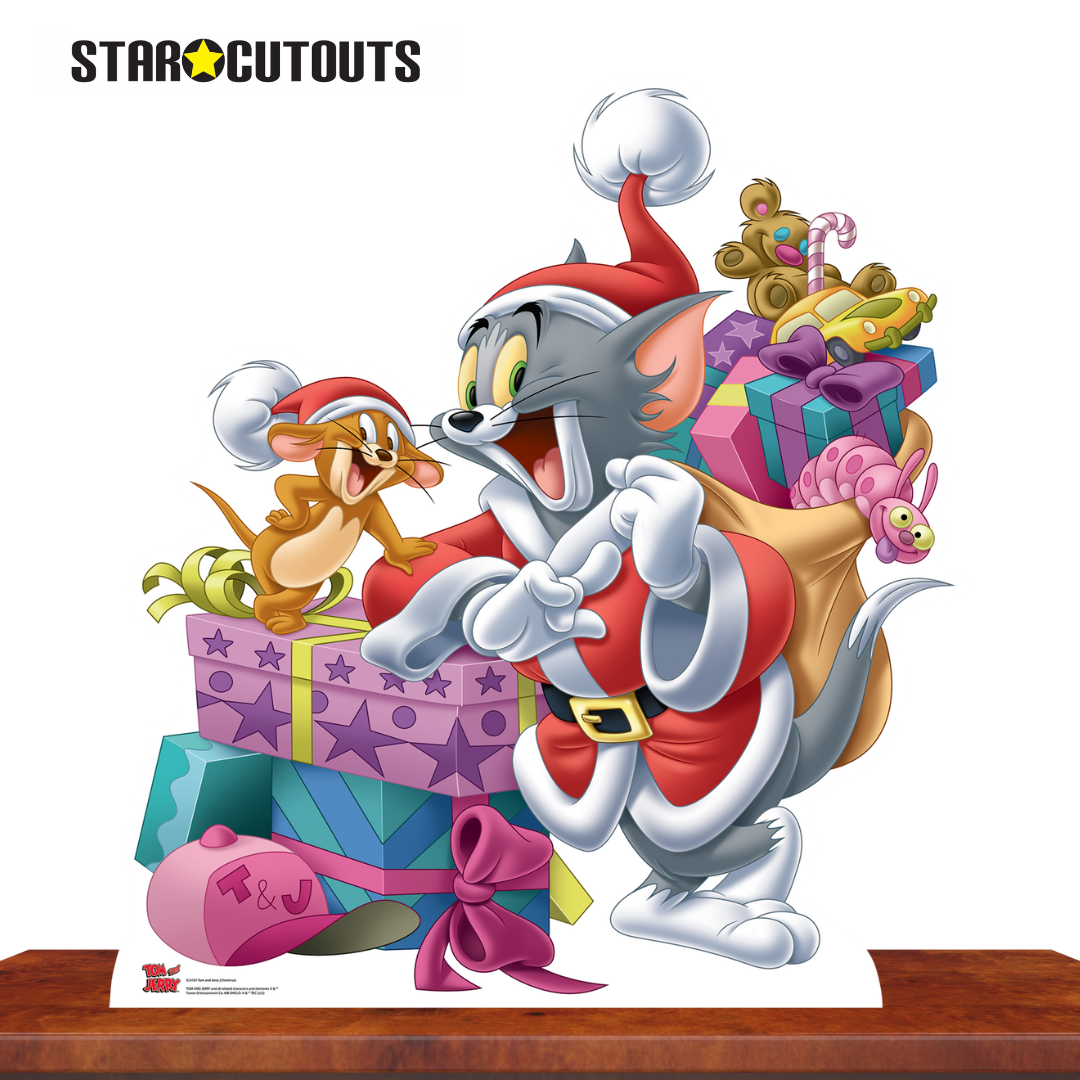 Tom and Jerry Christmas Gifts Cardboard Cutout - mycardboardcutout