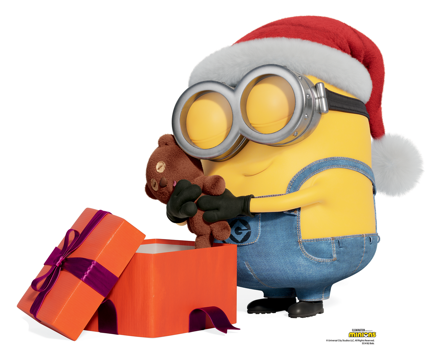SC4182 Minion Bob Xmas Cardboard Cut Out Height 71cm - mycardboardcutout