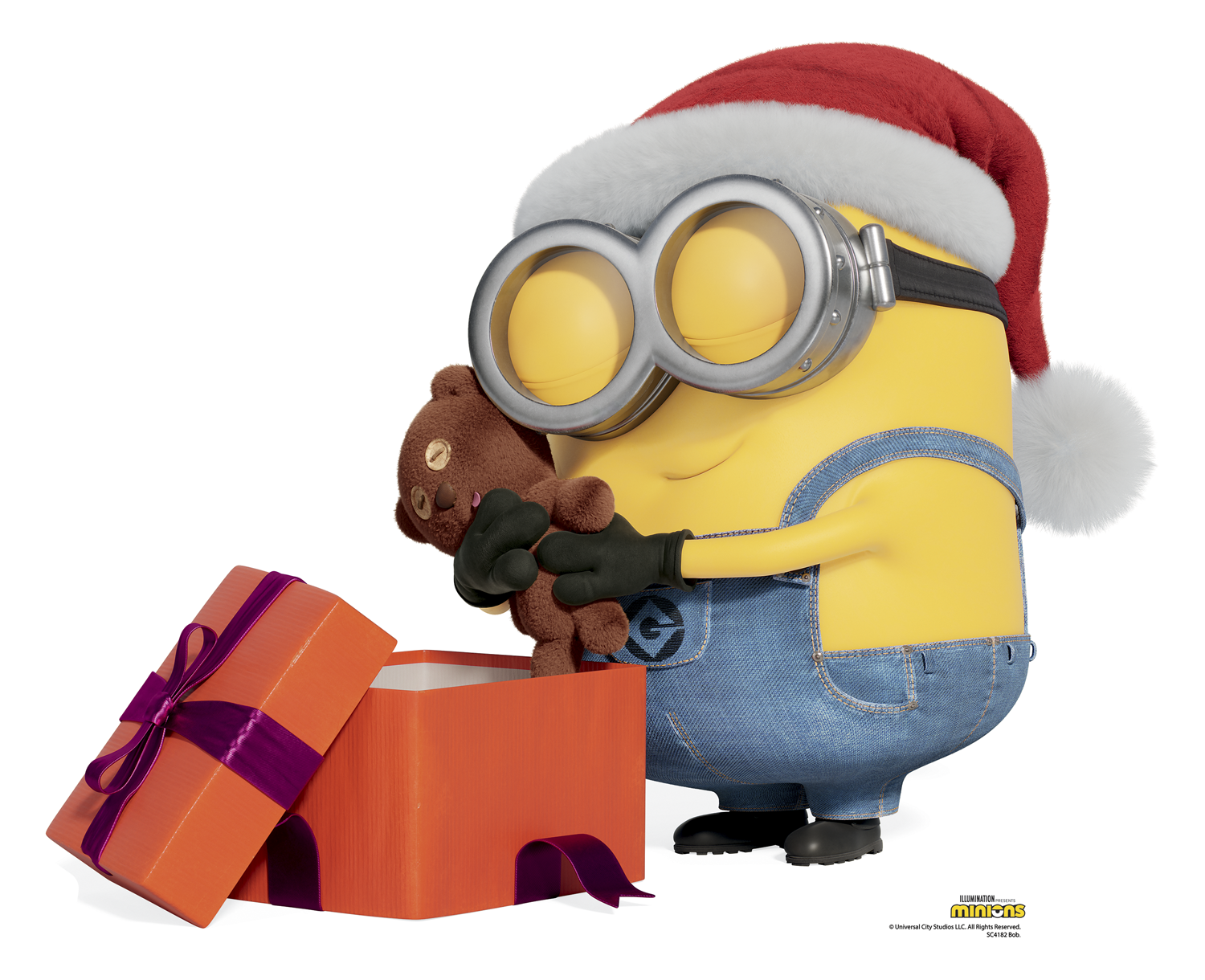 SC4182 Minion Bob Xmas Cardboard Cut Out Height 71cm - mycardboardcutout