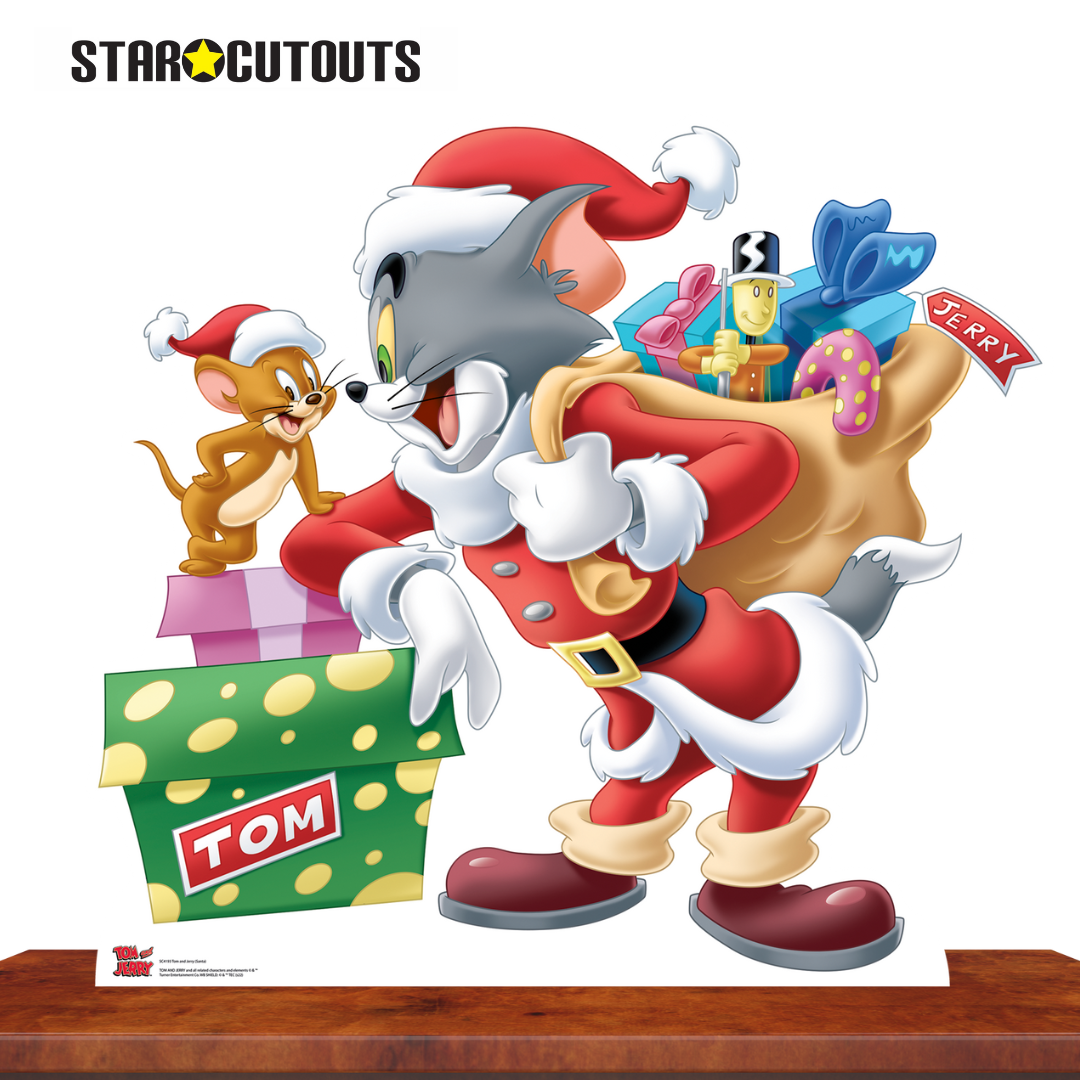 Tom and Jerry Merry Christmas Cardboard Cutout - mycardboardcutout