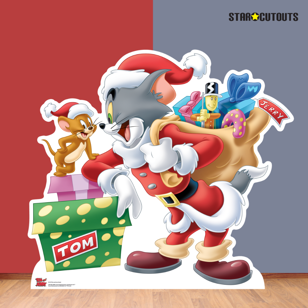 Tom and Jerry Merry Christmas Cardboard Cutout - mycardboardcutout