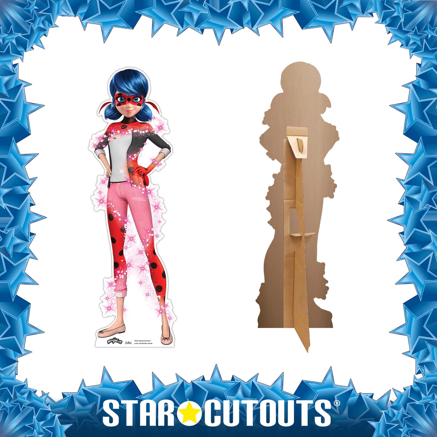 Ladybug Transformation Star Mini Cardboard Cut Out Height 88cm - mycardboardcutout