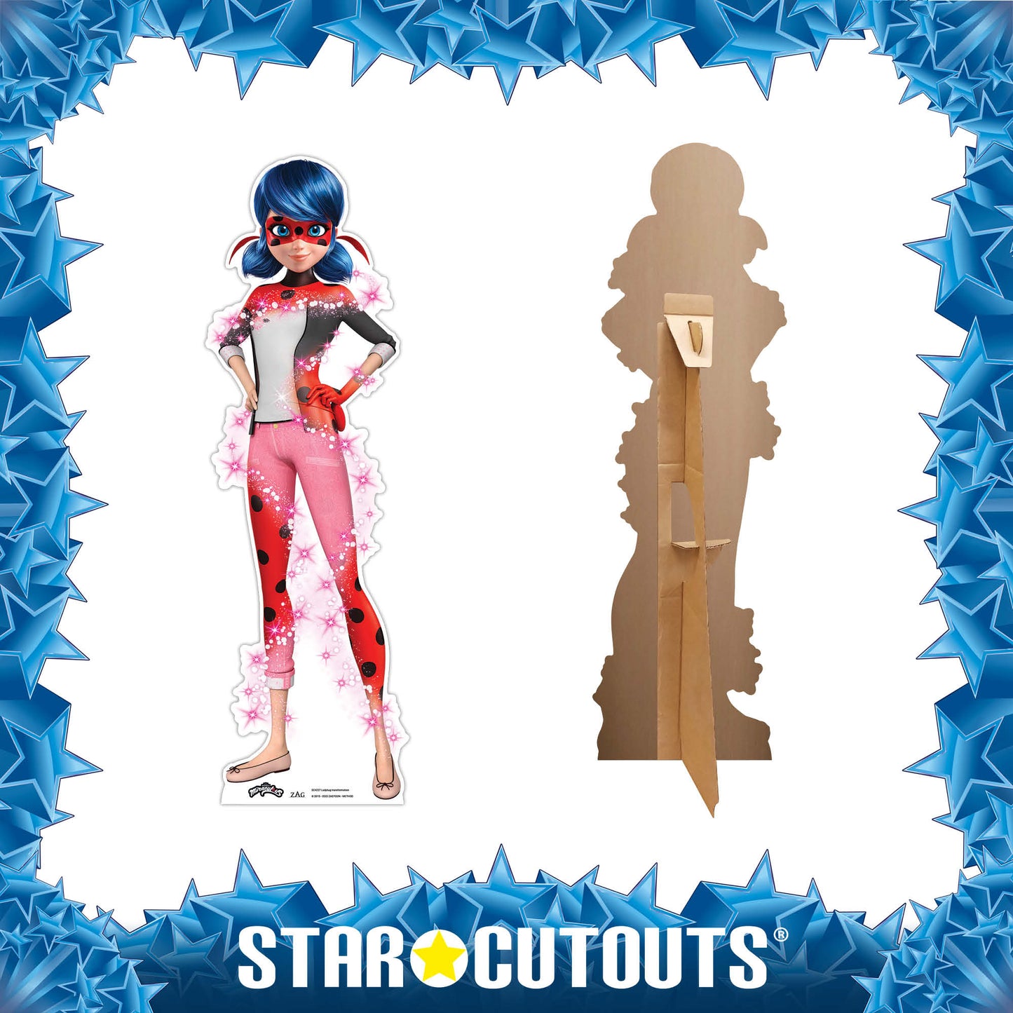 Ladybug Transformation Star Mini Cardboard Cut Out Height 88cm