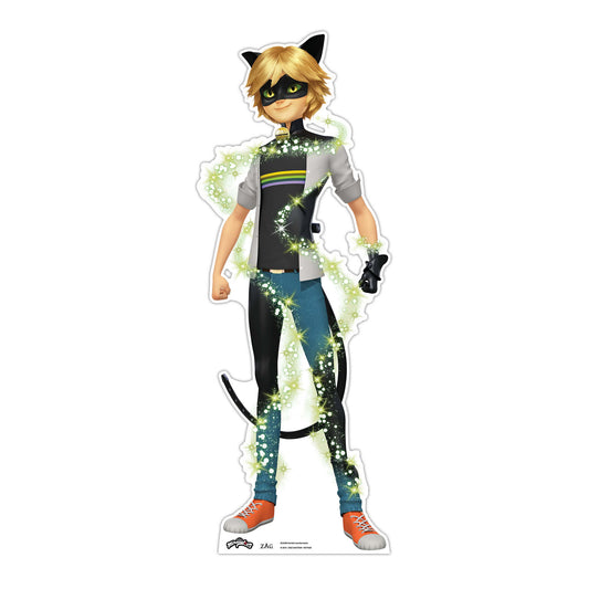 Cat Noir Transformation Star Mini Cardboard Cut Out Height 95cm - mycardboardcutout