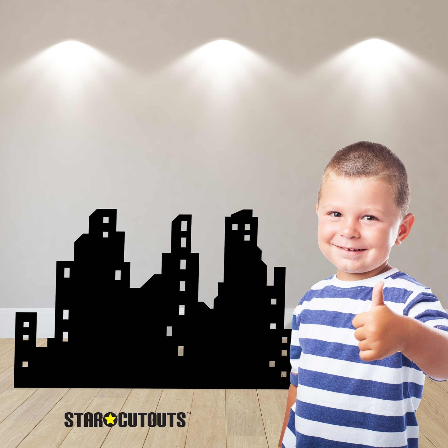City Skyline Silhouette Cardboard Cut Out Height 82cm - mycardboardcutout