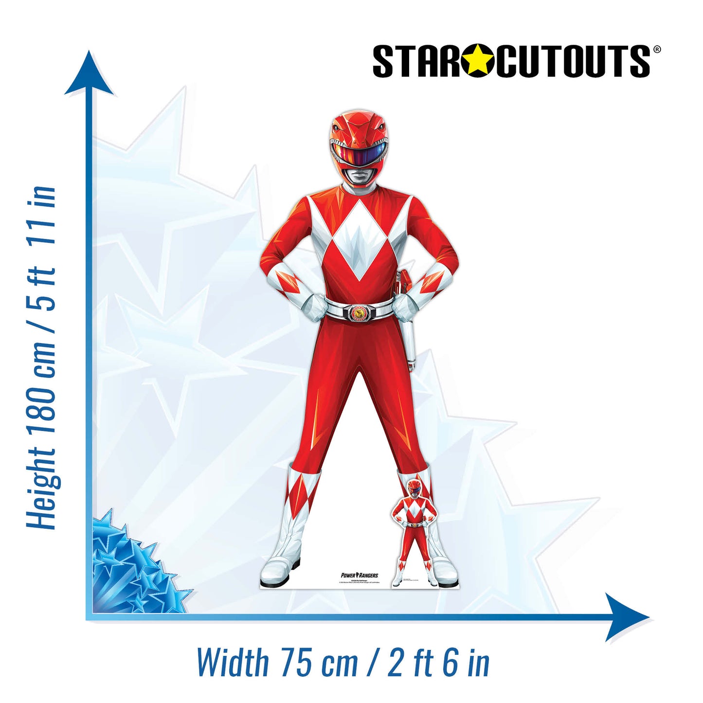 Red Power Ranger Cardboard Cutout - mycardboardcutout