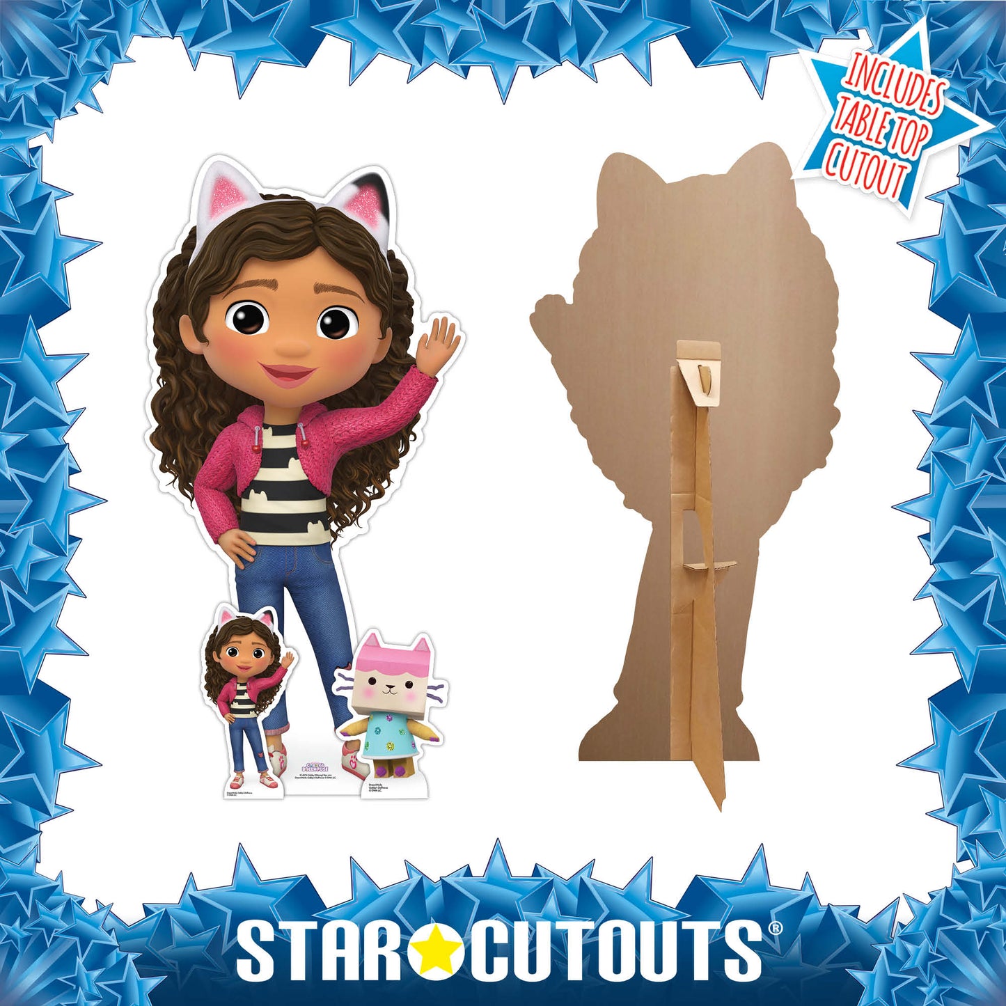Gabby Waving Gabby's Dollhouse Star Mini Cardboard Cut Out Height 96cm - mycardboardcutout