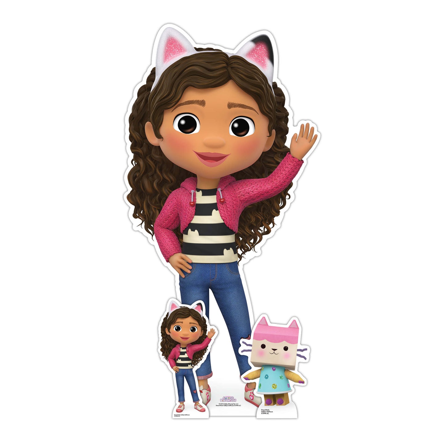 Gabby Waving Gabby's Dollhouse Star Mini Cardboard Cut Out Height 96cm - mycardboardcutout