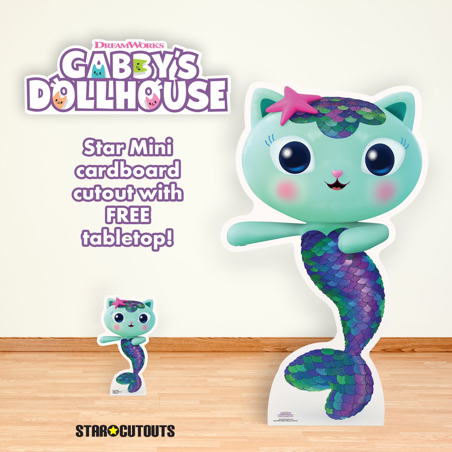 MerCat Gabby's Dollhouse Star Mini Cardboard Cut Out Height 86cm - mycardboardcutout
