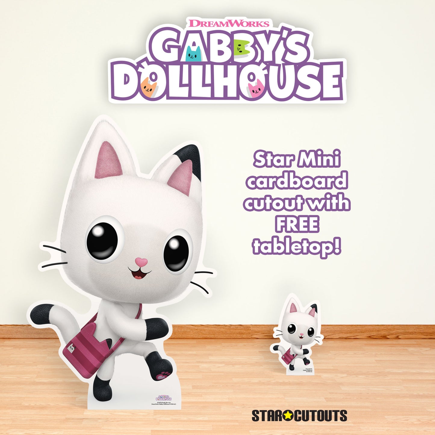 Pandy Gabby's Dollhouse Star Mini Cardboard Cut Out Height 74cm - mycardboardcutout