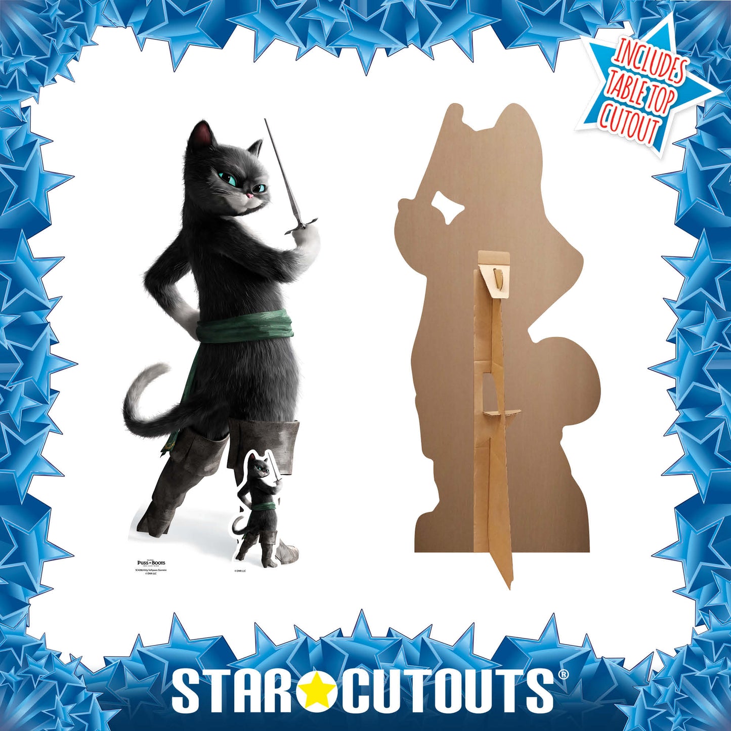 SC4286 Kitty Soft Paws Puss in Boots Star Mini Cardboard Cutout With Mini