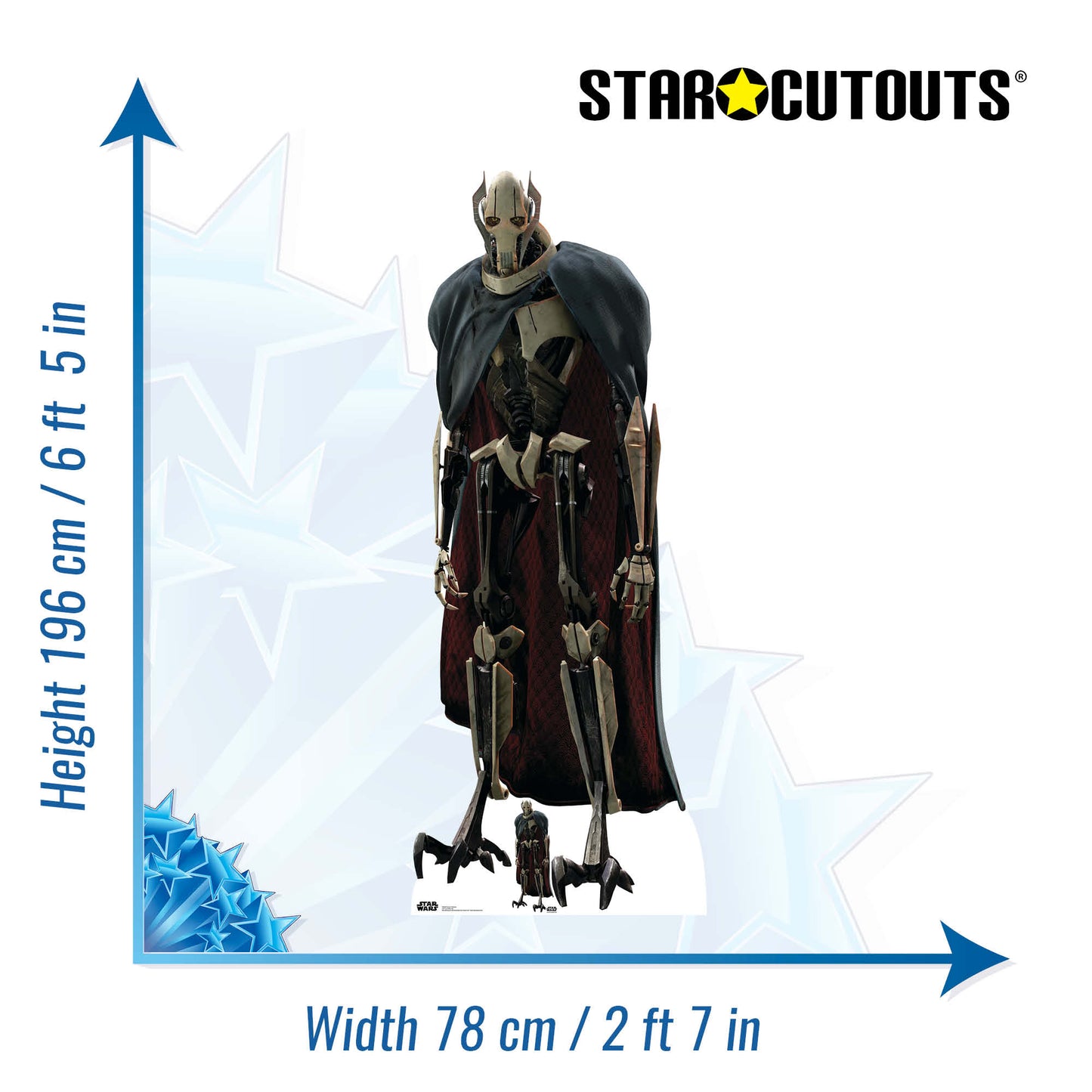 General Grievous Star Wars Cardboard Cut Out Height 196cm