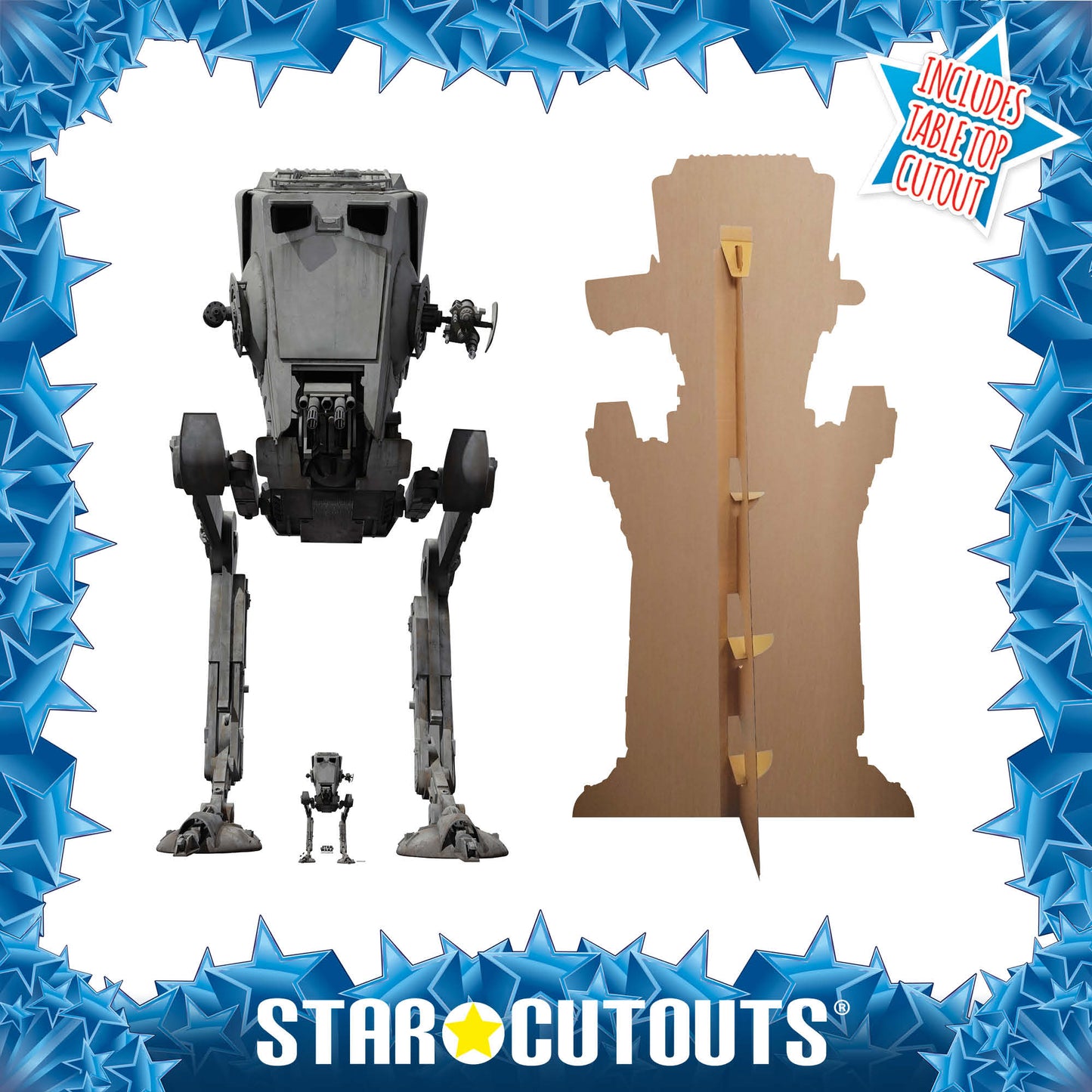 AT ST Star Wars All Terrain Scout Cardboard Cut Out Height 185cm