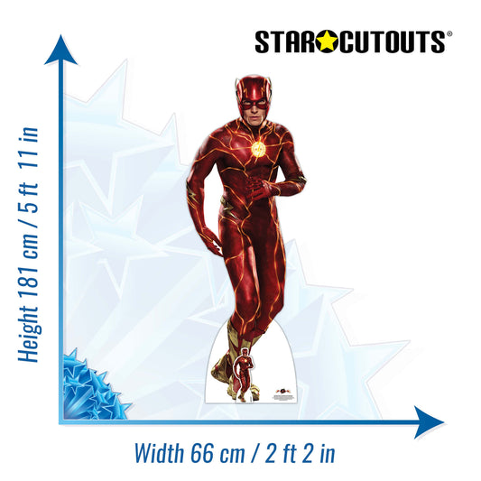 The Flash Ezra Miller Action Pose Cardboard Cutout - mycardboardcutout