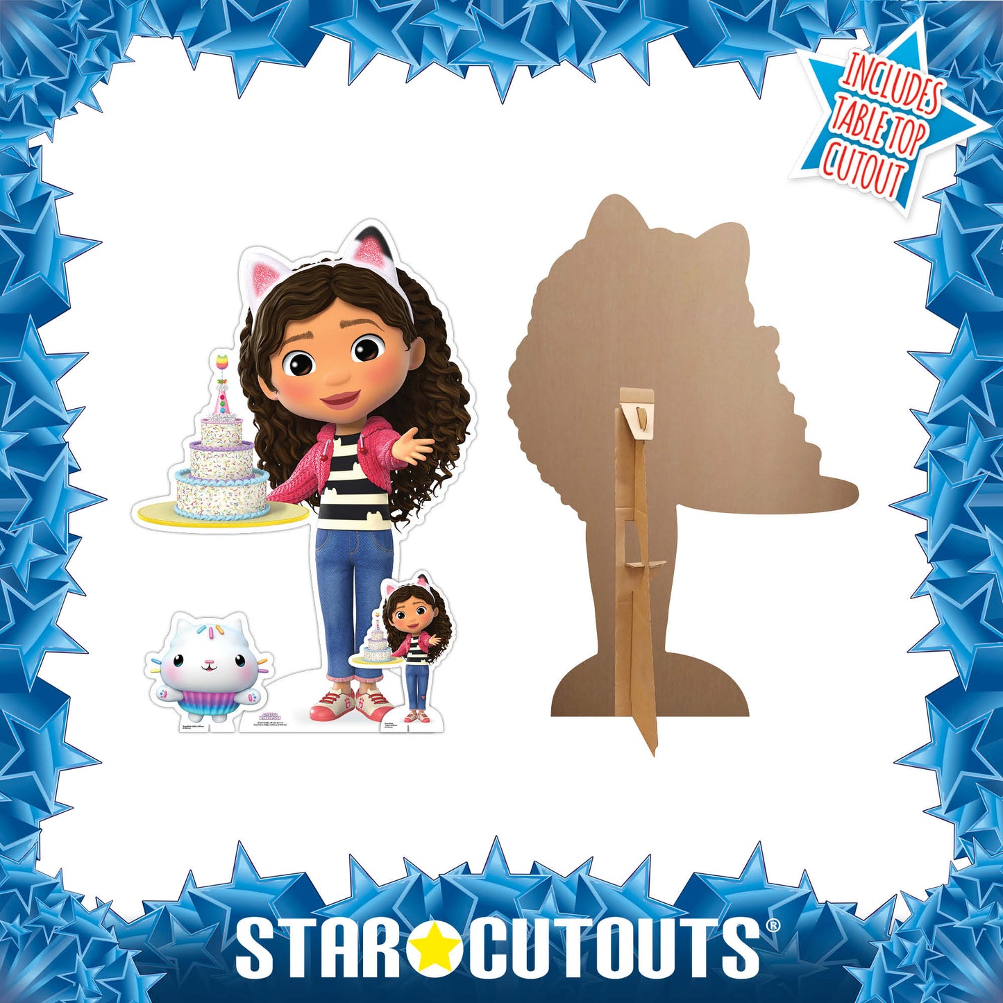 Gabby with Cake Gabby's Dollhouse Star Mini Cardboard Cut Out Height 95cm