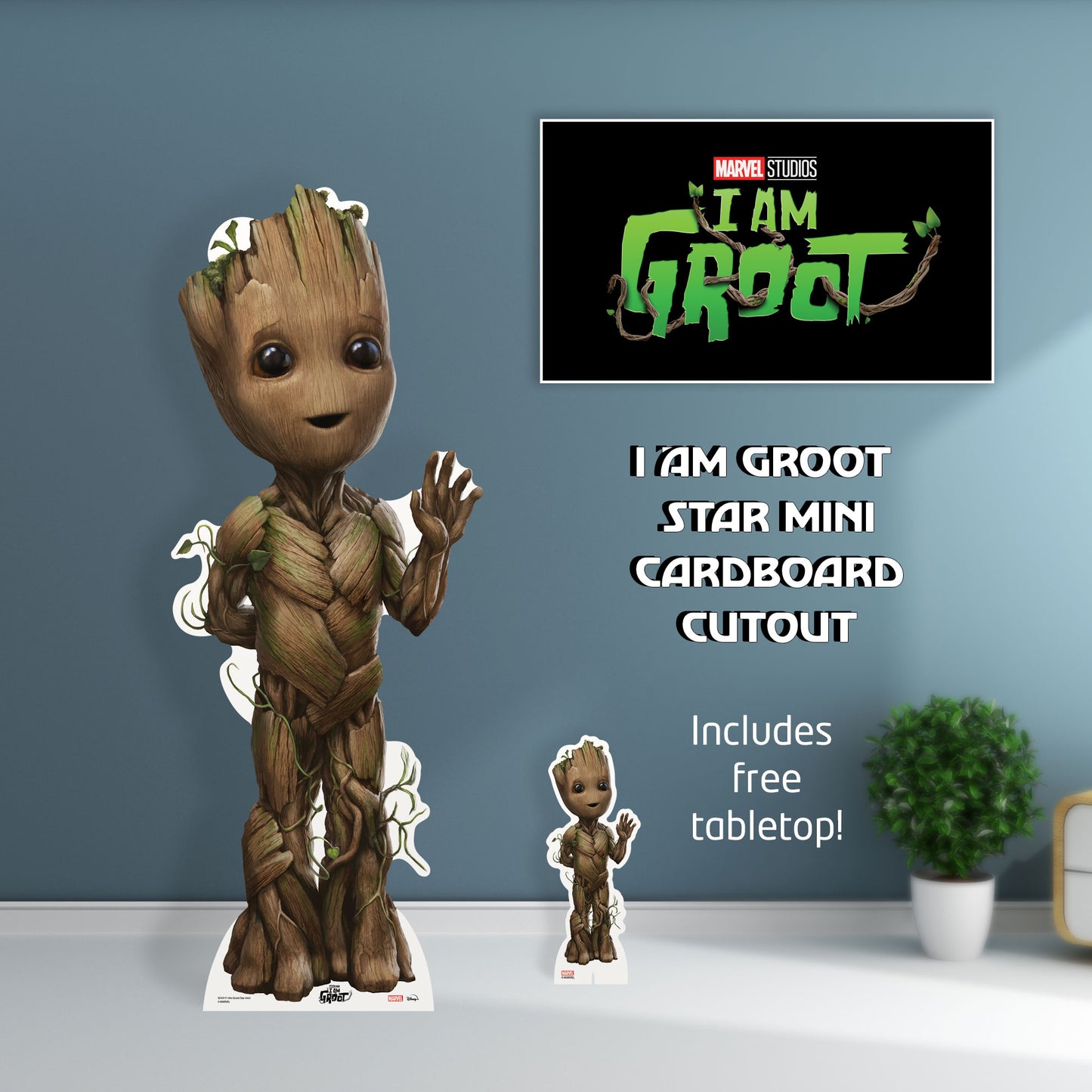 Baby Groot Star Mini Cardboard Cut Out