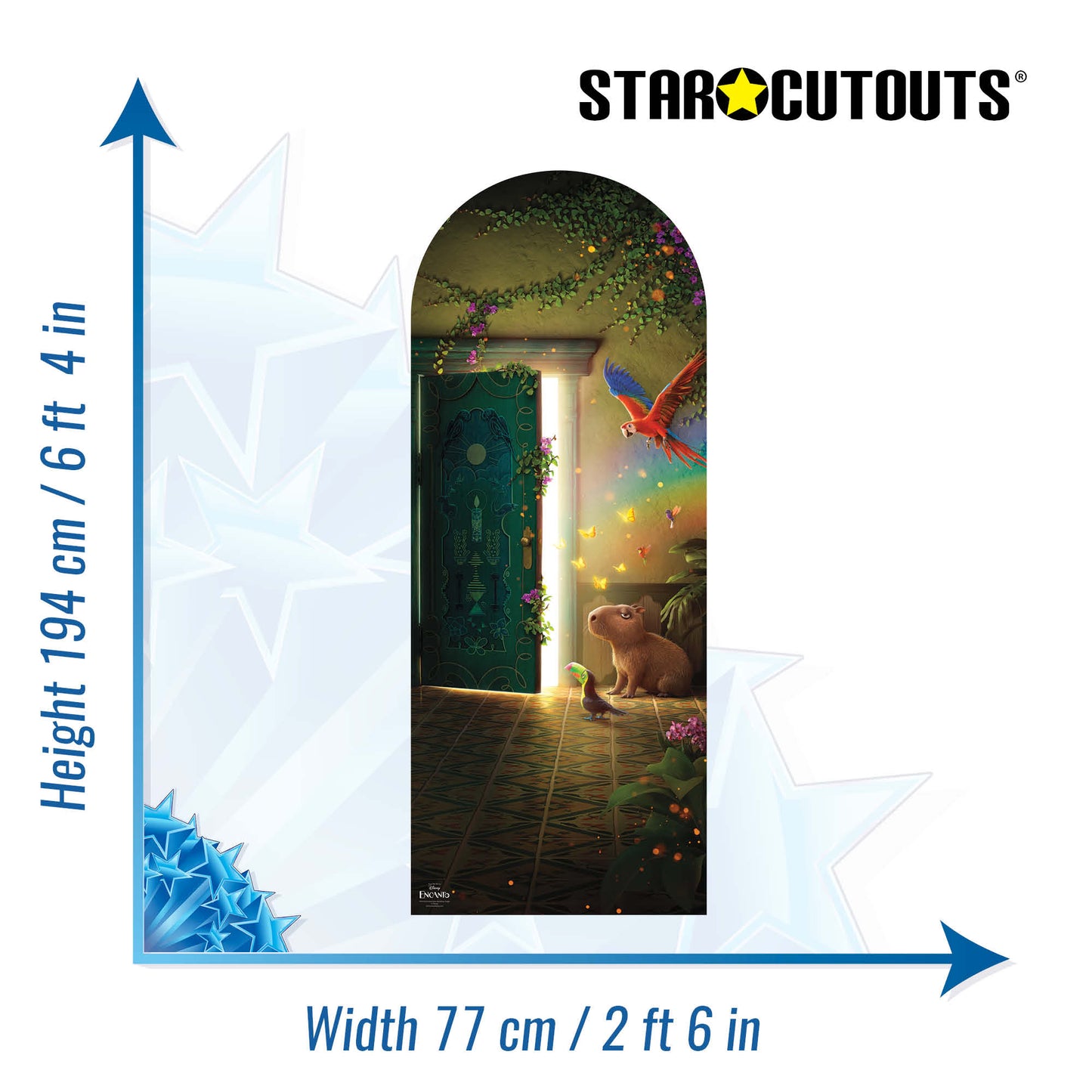 SC4318 Encanto Door Backdrop Single Cardboard Cut Out Height 194cm