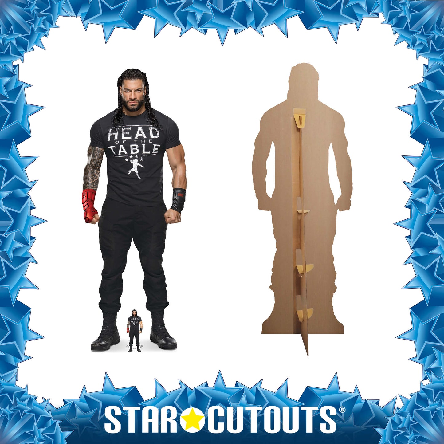 SC4326 Roman Reigns Head Table WWE Cardboard Cut Out Height 192cm