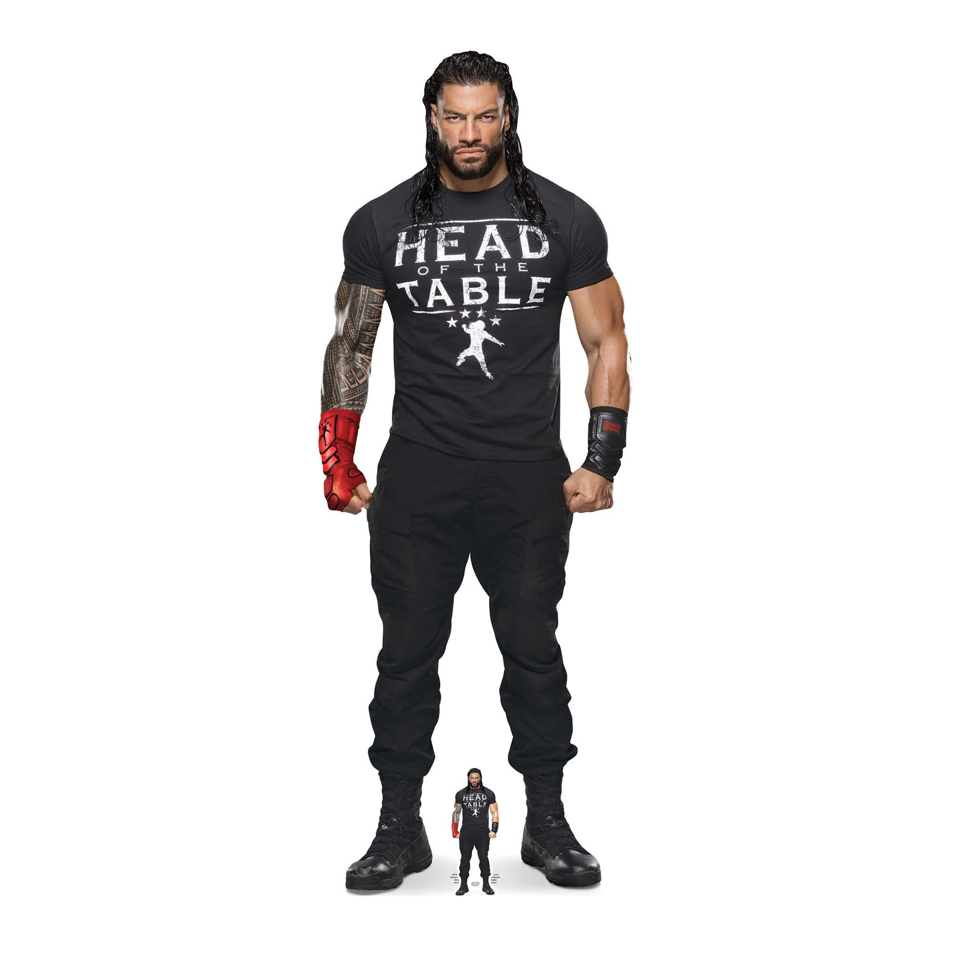 SC4326 Roman Reigns Head Table WWE Cardboard Cut Out Height 192cm - mycardboardcutout