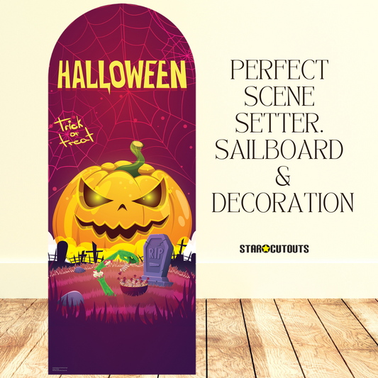 SC4329 Halloween Backdrop Single Cardboard Cut Out Height 194cm - mycardboardcutout