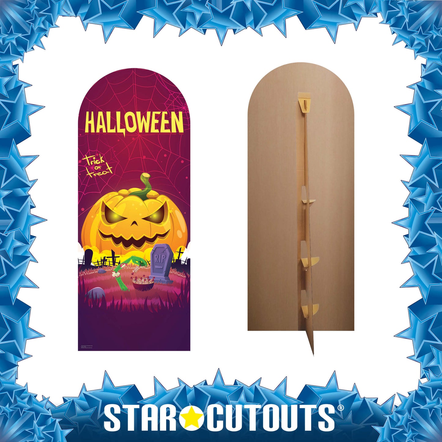 SC4329 Halloween Backdrop Single Cardboard Cut Out Height 194cm - mycardboardcutout