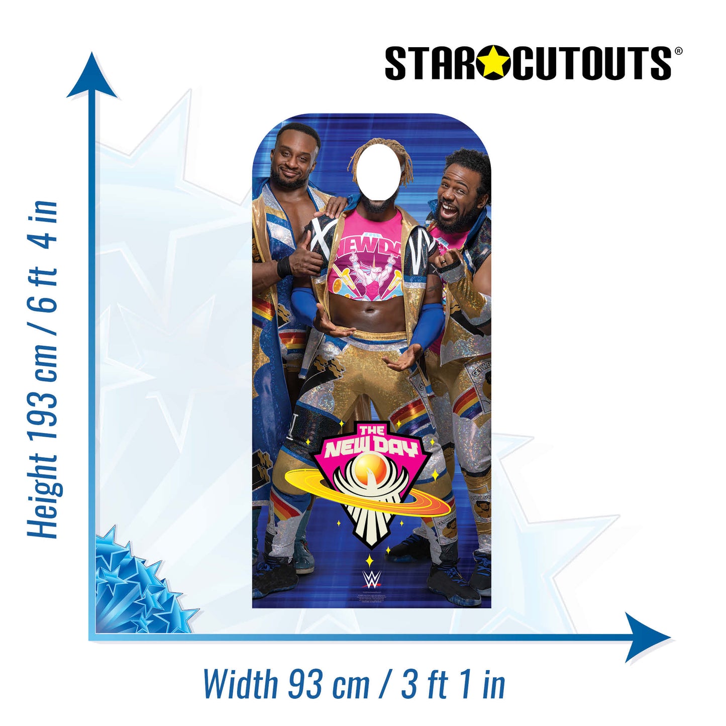 SC4330 The New Day WWE Cardboard Cut Out Height 193cm
