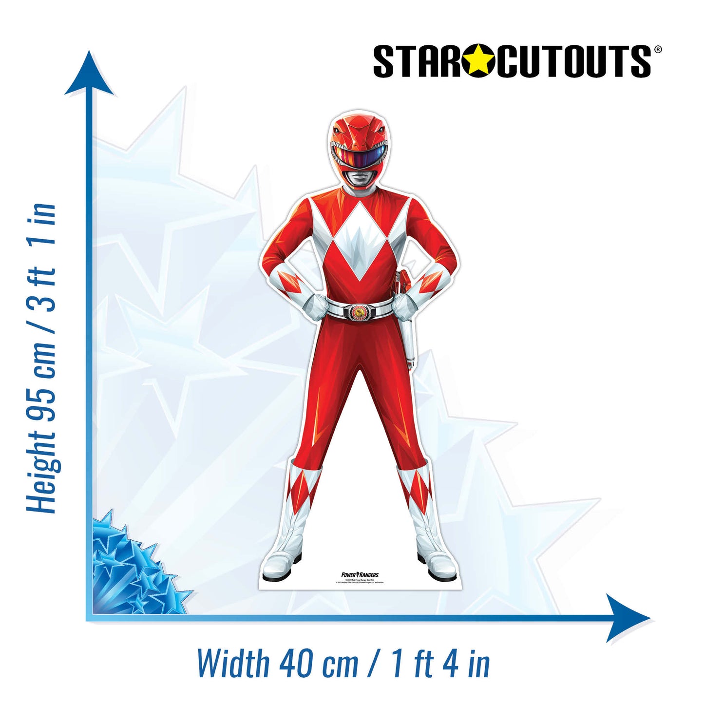 Power Ranger Red Star Mini Cardboard Cutout