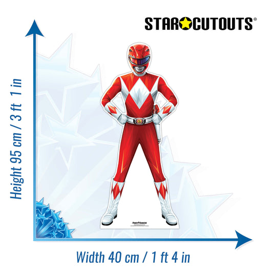 Power Ranger Red Star Mini Cardboard Cutout - mycardboardcutout