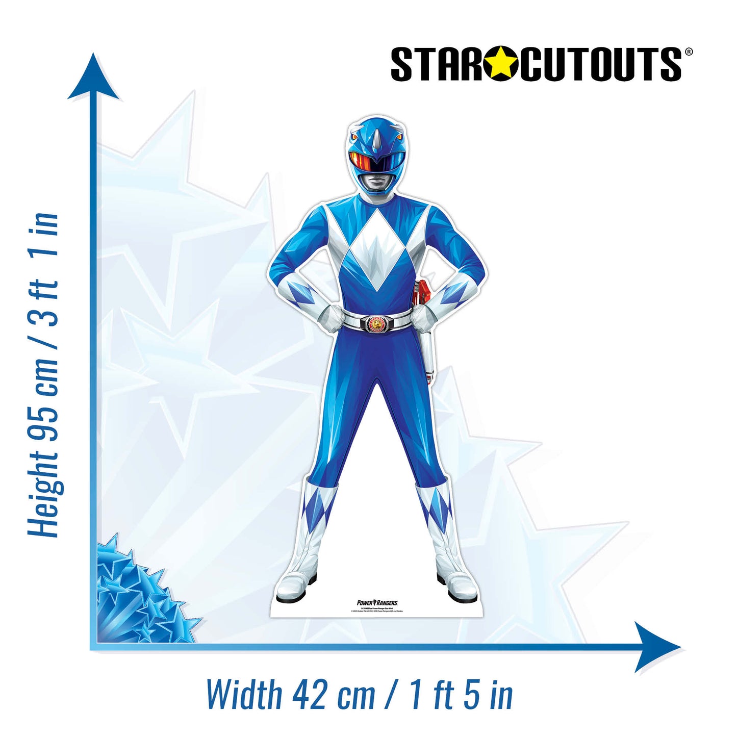 Power Ranger Blue Star-Mini Cardboard Cutout