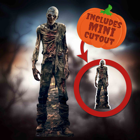 SC4352 Zombie Skeleton Cardboard Cut Out Height 185cm - mycardboardcutout
